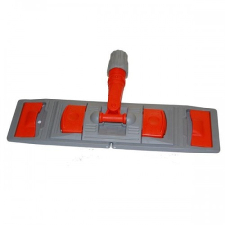 Держатель мопов универсальный 40х11см пластик серый, красная рукоятка (NPK195-R)
