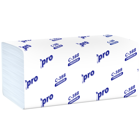 Полотенца бумажные листовые V-сложения 3сл 180л PROtissue (C388)