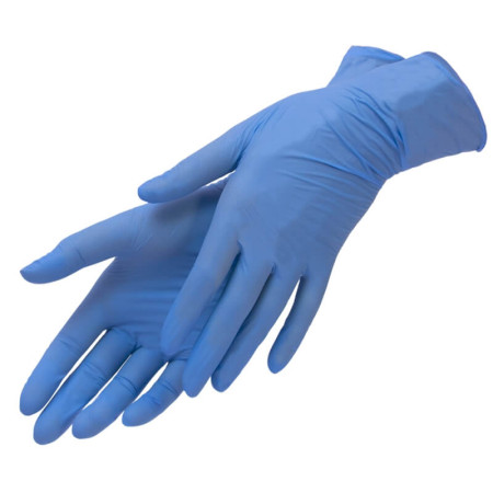 Перчатки нитриловые голубые LINGER XL 100шт
