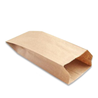 Пакет бумажный с V-образным дном 300х170х70мм крафт жиростойкий Пакет бумажный с V-образным дном 300х170х70мм крафт жиростойкий