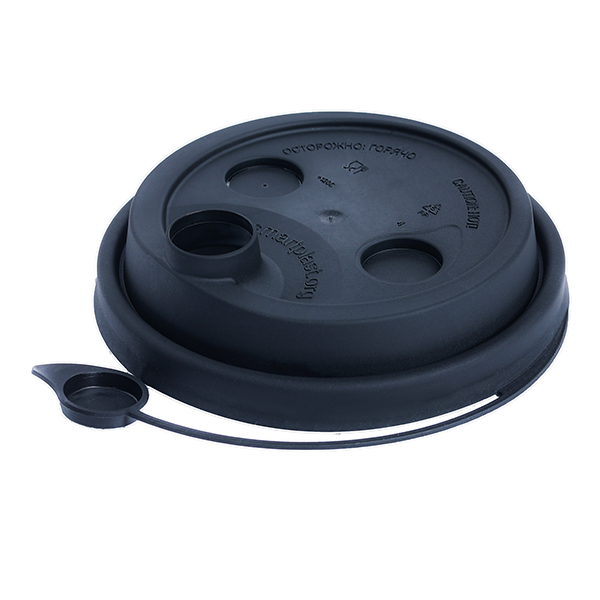 Крышка для стакана 300-500мл Д-90мм Черная матовая (Смарт) – СМП-Склад