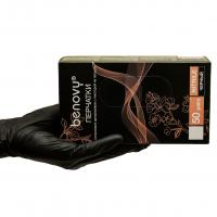 Перчатки нитриловые черные Benovy XL неопудренные 100шт