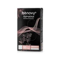 Перчатки виниловые Benovy размер М ПРОЗРАЧНЫЕ неопудренные 100шт – СМП-Склад