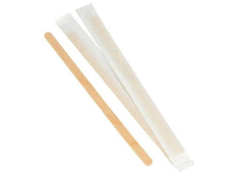 Размешиватель деревянный в инд. бумажной упаковке 14см Б/Н 250шт Размешиватель деревянный в инд. бумажной упаковке 14см Б/Н 250шт