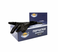 Перчатки виниловые АВИОРА размер L черные неопудренные 100шт Перчатки виниловые АВИОРА размер L черные неопудренные 100шт