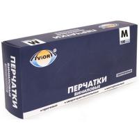 Перчатки виниловые АВИОРА размер М прозрачные неопудренные 100шт Перчатки виниловые АВИОРА размер М прозрачные неопудренные 100шт