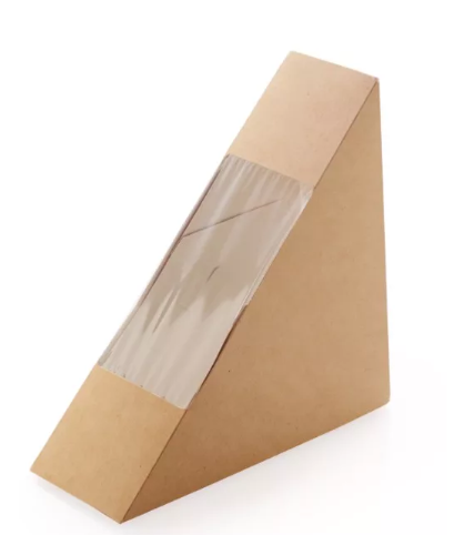 Короб бумажный под сэндвич ECO SENDVWICH 125х125х40 DoEco крафт – СМП-Склад