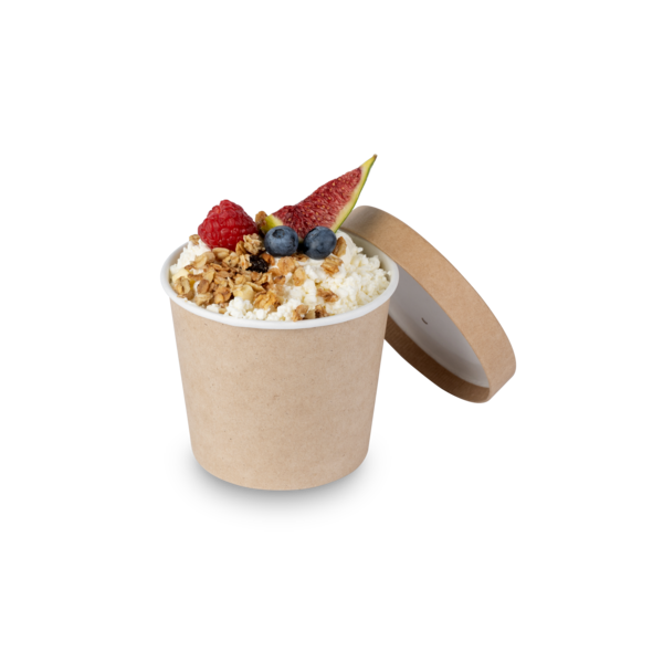 Короб бумажный под суп OSQ Round Bowl 400мл крафт без крышки Короб бумажный под суп OSQ Round Bowl 400мл крафт без крышки