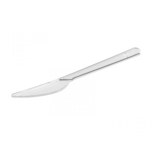 Нож столовый пластиковый 180мм ПРЕМИУМ прозрачный 