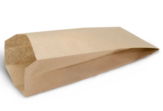 Пакет бумажный с V-образным дном 220х100х40мм крафт  – СМП-Склад