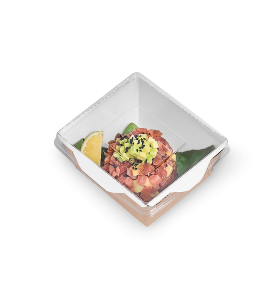 Короб бумажный БЕЗ КРЫШКИ под салат OSQ OPSALAD 350 (100х85х55мм)  Короб бумажный БЕЗ КРЫШКИ под салат OSQ OPSALAD 350 (100х85х55мм)