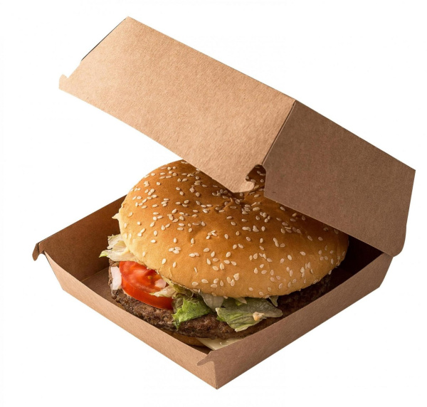 Короб бумажный под гамбургер PACKTON BURGER M (110х110х60мм)