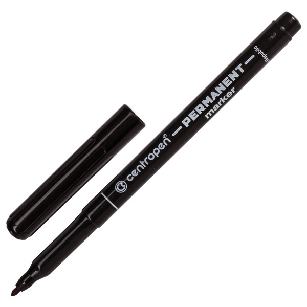 Маркер перманентный черный тонкий стержень 1мм Маркер перманентный черный тонкий стержень 1мм