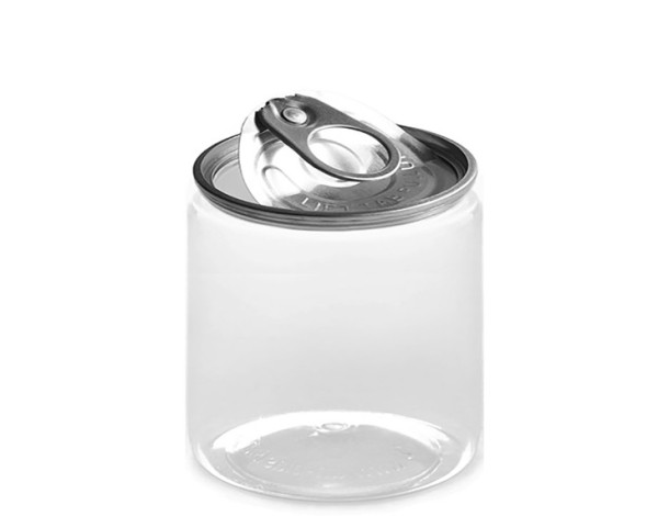 Банка ПЭТ 65*200мл, с алюминиевой (easy open) и полимерной крышками  Банка ПЭТ 65*200мл, с алюминиевой (easy open) и полимерной крышками