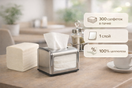 Салфетки бумажные L-сложение 1сл 300л Plushe Professional для наст. диспенсеров – СМП-Склад, 2