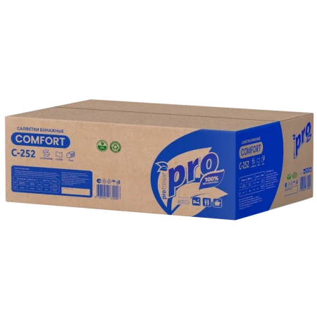 Салфетки бумажные V-сложение 1сл 200л PROtissue (C252)