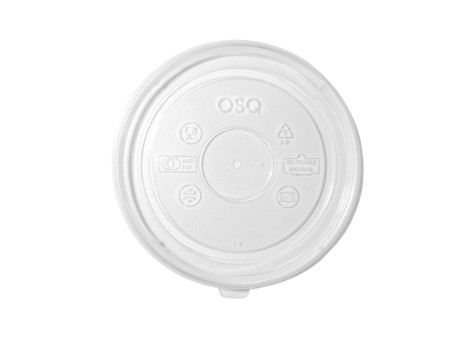 Крышка для OSQ Round Bowl ANTIFOG 700мл ПП плоская прозрачная