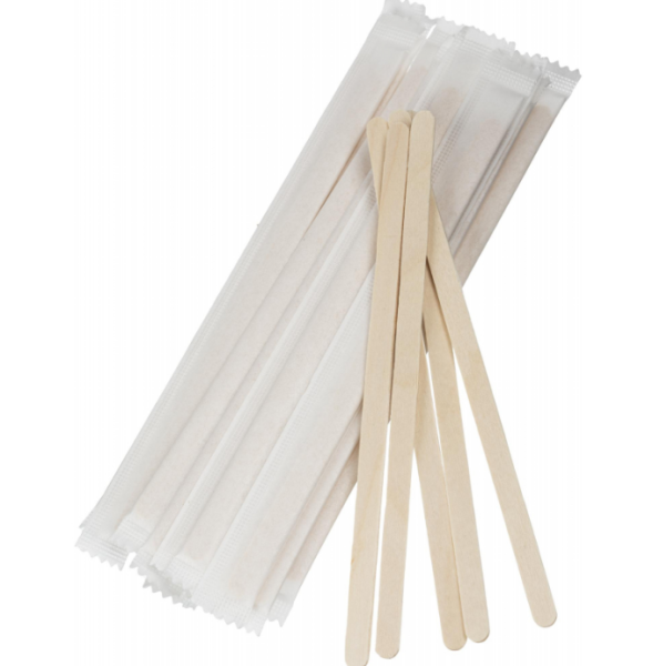 Размешиватель деревянный в инд. бумажной упаковке 18см Б/Н 250шт Размешиватель деревянный в инд. бумажной упаковке 18см Б/Н 250шт