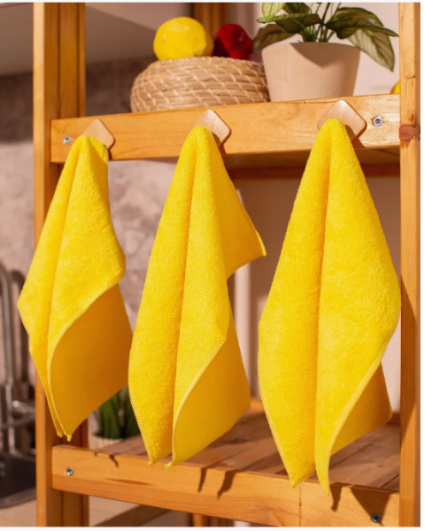 Салфетка из микрофибры 40х40см, 220гр, желтая, 1 шт Салфетка из микрофибры 40х40см, 220гр, желтая, 1 шт