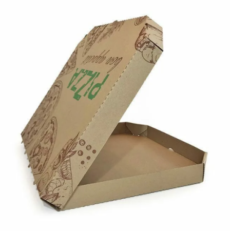 Коробка под пиццу 410х410мм бурая с печатью (РК)