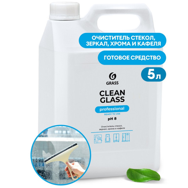 Моющее средство для стекол и зеркал Grass CLEAN GLASS, 5л 