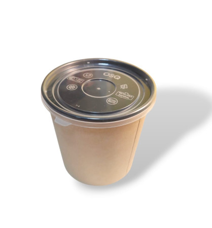 Крышка для OSQ Round Bowl ANTIFOG 300,400,500мл ПП плоская прозрачная