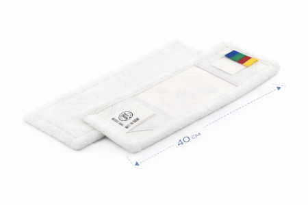 Моп для пола плоский 40х13см микрофибра белый без абразива  – СМП-Склад, 2