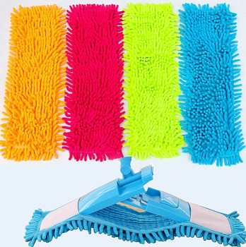 Моп плоский Шенил 42х13см TEXTOP Masterclean микрофибра красный (Т2040) – СМП-Склад