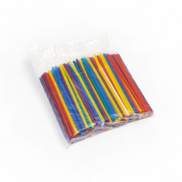 Трубочки коктейльные 8х240 цветные с изгибом 250шт