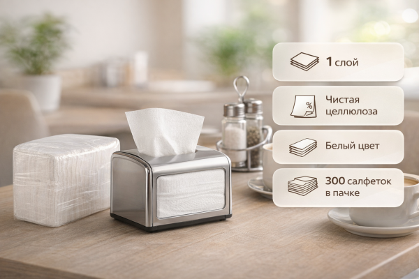 Салфетки бумажные L-сложение 1сл 300л Plushe Professional для наст. диспенсеров ВЦ  – СМП-Склад, 2