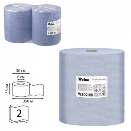 Протирочный материал Veiro Professional Comfort 2сл 1000л 330х350мм синий (W202/1)
