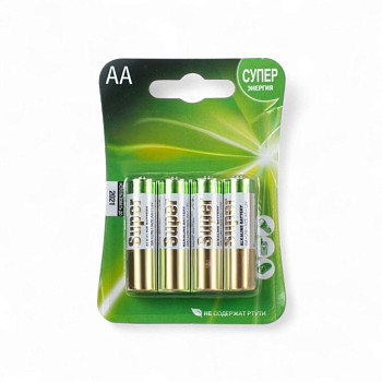 Батарейка ДжиПи Super Alkaline AA LR6 щелочная (15AB-SR4, 1,5V, 4/96/384/768), 1шт – СМП-Склад