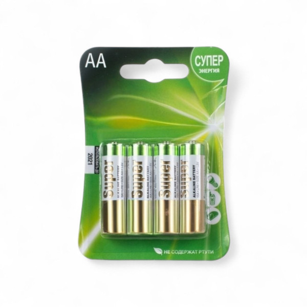 Батарейка ДжиПи Super Alkaline AA LR6 щелочная (15AB-SR4, 1,5V, 4/96/384/768), 1шт