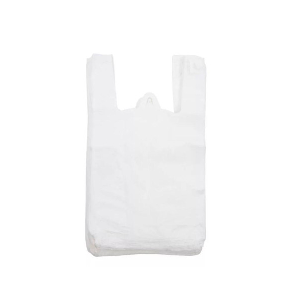 Пакет майка (27х49см) Белый ЭКО белый 4,3гр  Пакет майка (27х49см) Белый ЭКО белый 4,3гр