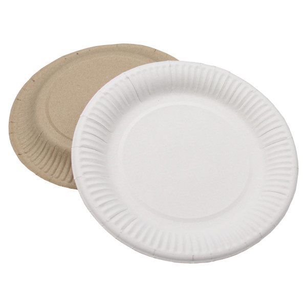 Тарелка картонная Д-230 OSQ PLATE белая/крафт Тарелка картонная Д-230 OSQ PLATE белая/крафт