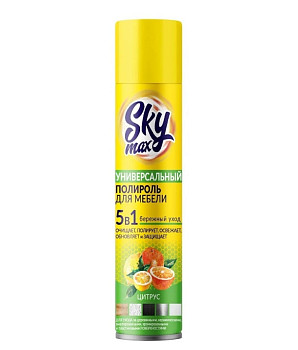 Полироль для мебели "SKY MAX" цитрус, 300мл  – СМП-Склад