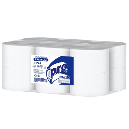 Туалетная бумага на втулке 2сл 120м PROtissue Premium белая (C245)