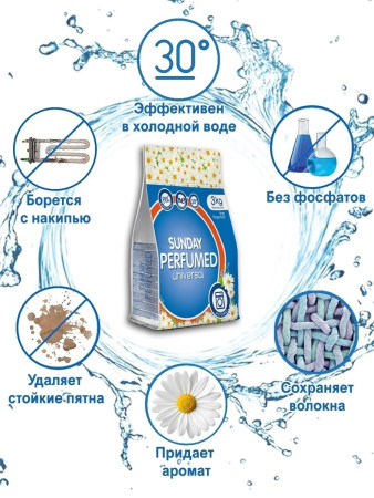 Стиральный порошок Сандей автомат универсал 3кг – СМП-Склад, 2