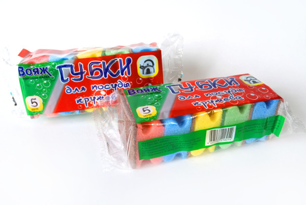 Губка кухонная ВОЯЖ "Кружева New-5" 80х65х40