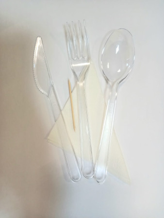 Набор 5в1 Премиум Прозрачный (вилка, ложка, нож, салфетка, зубочистка) – СМП-Склад, 2