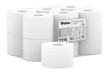 Туалетная бумага 12рул 2сл 50м Veiro Professional Premium (T316)