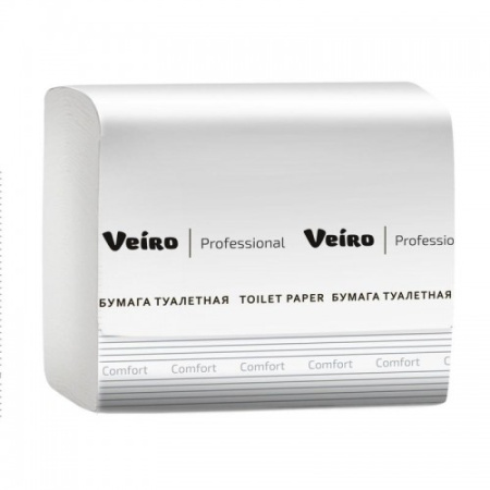 Туалетная бумага листовая 2сл 250л Veiro Professional Comfort (TV201)