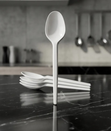 Ложка пластиковая столовая 165мм "Стандарт" компакт белая (Смарт) – СМП-Склад, 2