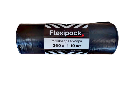 Мешки для мусора 360л 10шт FLEXIPACK (100х170см) ПВД