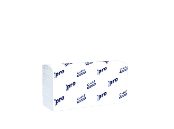Полотенца бумажные листовые Z-сложения 2сл 190л (240х215) PROtissue (C443)