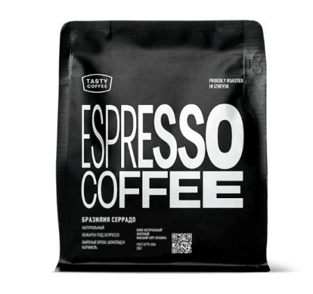 Кофе натуральный в зернах "Бразилия Серрадо" , Tasty Coffee, моносорт эспрессо, 250гр  – СМП-Склад, 4