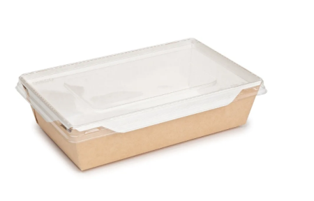 Короб бумажный под салат PACKTON OPSALAD 1000 (222х162х55мм) с крышкой