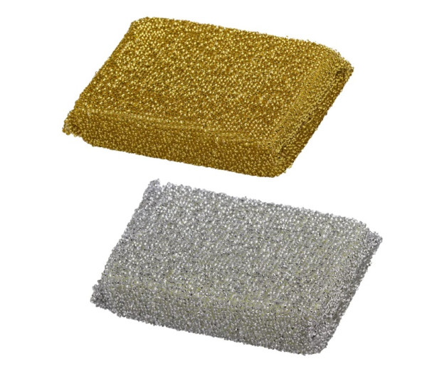 Губки бытовые LAIMA 2шт, металлизированная оплетка