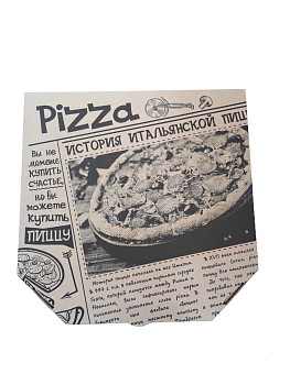 Коробка под пиццу 330х330мм Бурая "Pizza Italia" – СМП-Склад