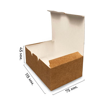 Короб бумажный OSQ Fast Food Box S (115х75х45)  – СМП-Склад